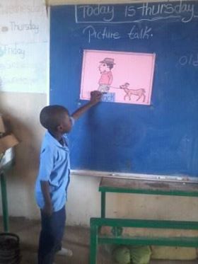 Englannin kielen tunti esikoulussa